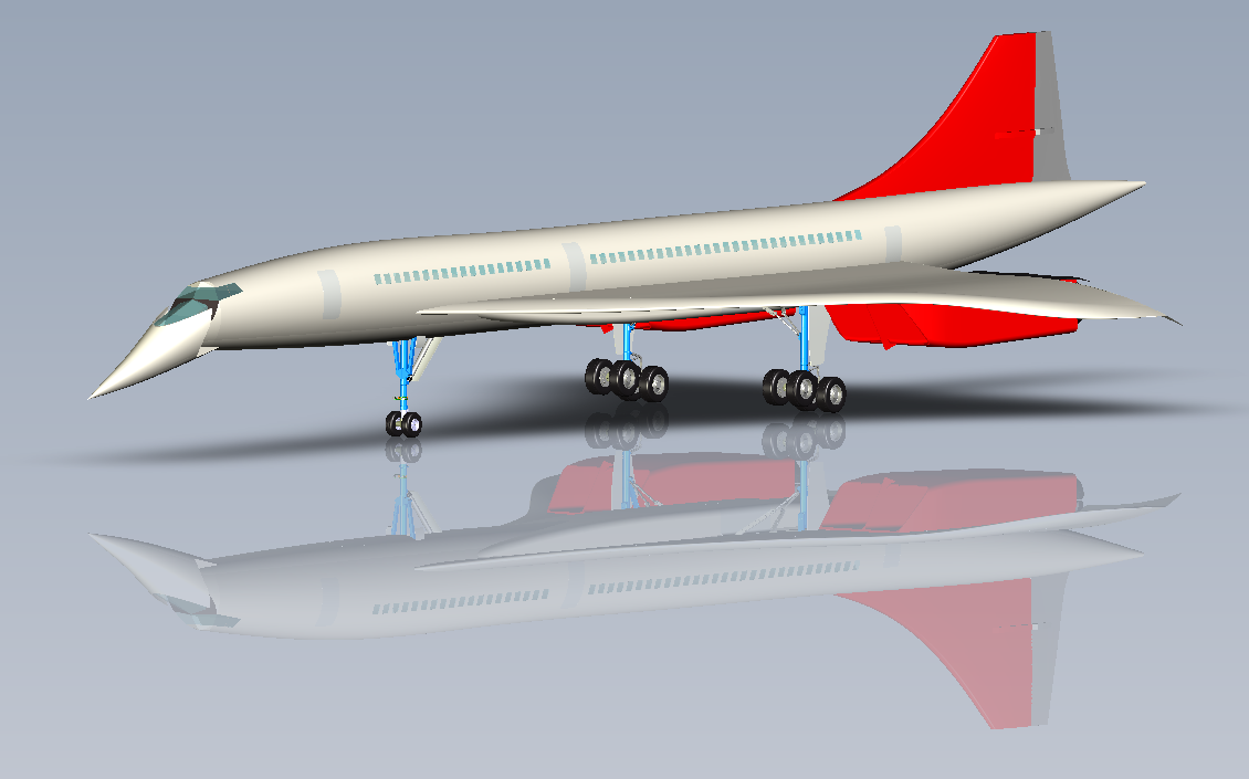 10--Concorde协和飞机模型3D图纸